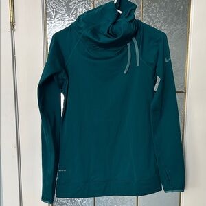 Nike Teal Cowl Neck Dri-FIT Top